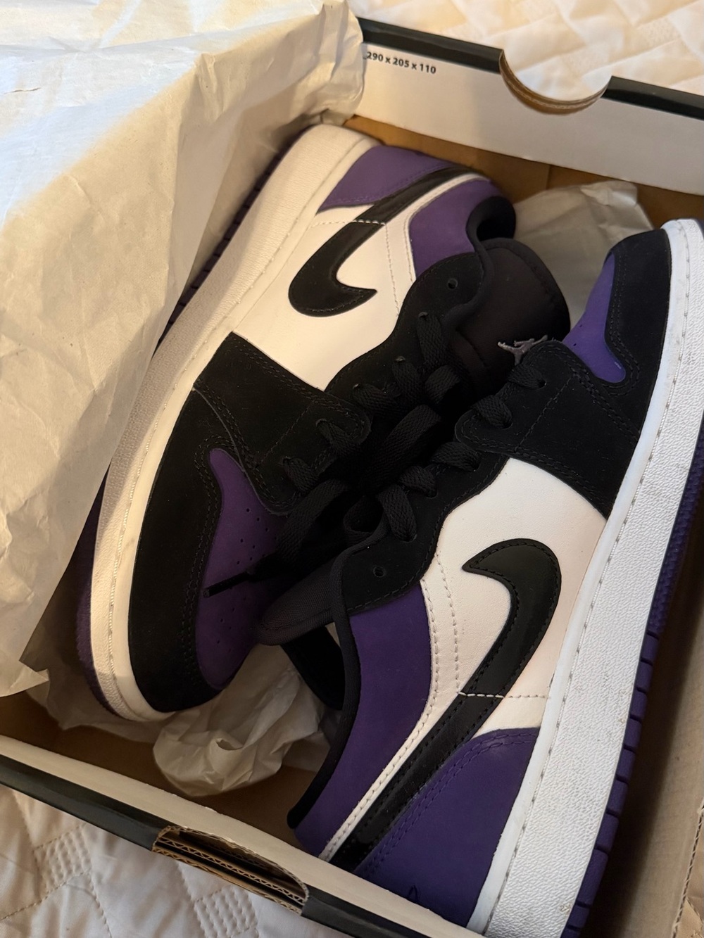 Nike Men’s Air Jordan 1 Low — Black/White/Purple